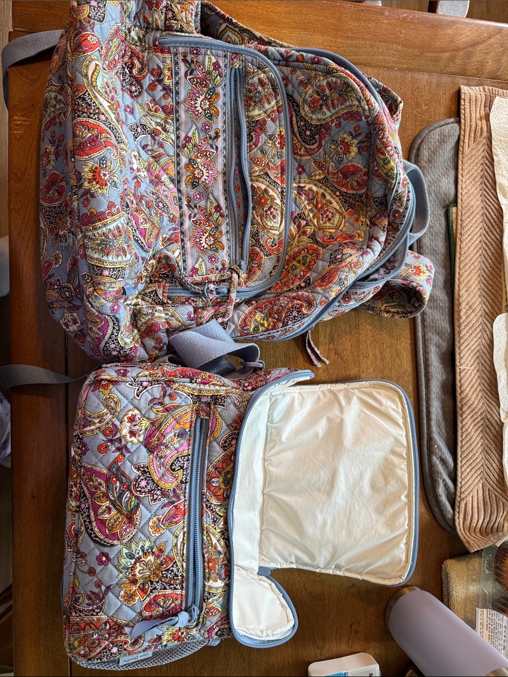Vera Bradley backpack and lunch bag set
